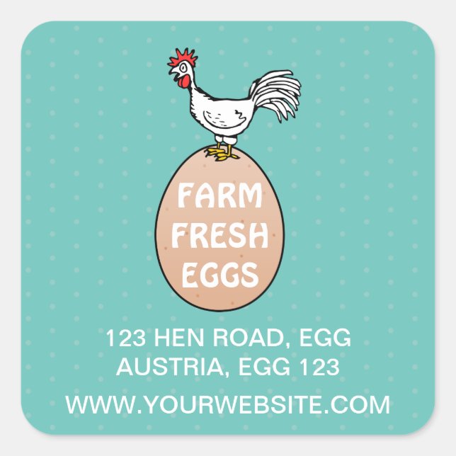 Sticker Carré Ferme fraîche (Devant)