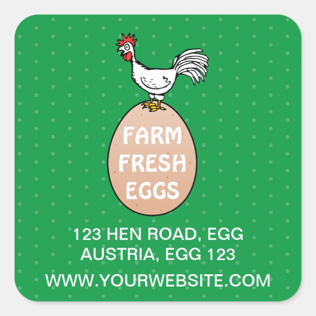 Sticker Carré Ferme fraîche (Devant)