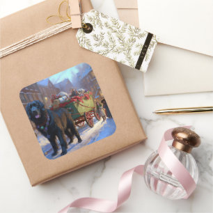 Sticker Carré Festin de Noël à Terre-Neuve