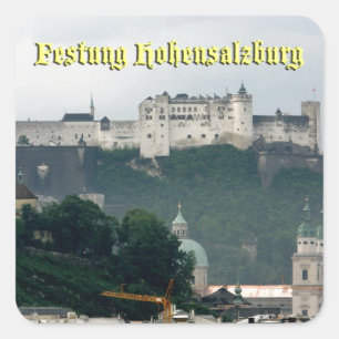 Sticker Carré Festung Hohensalzburg, Salzbourg Autriche