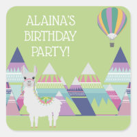 Fête d'anniversaire de l'alpaga de l'enfant couleu