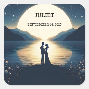 Sticker Carré Fête de fiançailles au bord du lac Lakeside Mounta