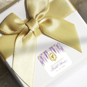 Sticker Carré Fête de mariage floral vintage