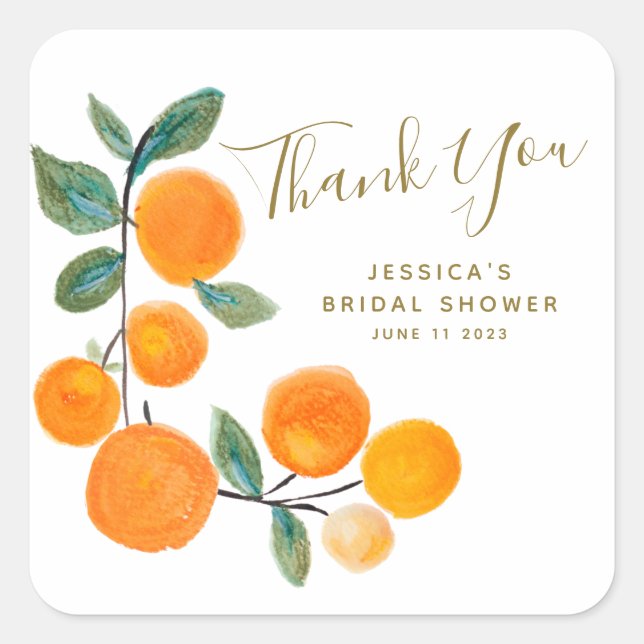 Sticker Carré Fête des mariées de Merci rustique (Devant)