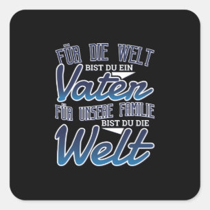 Sticker Carré Fête des pères allemande