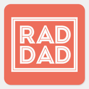 Sticker Carré Fête des pères - Rad Papa