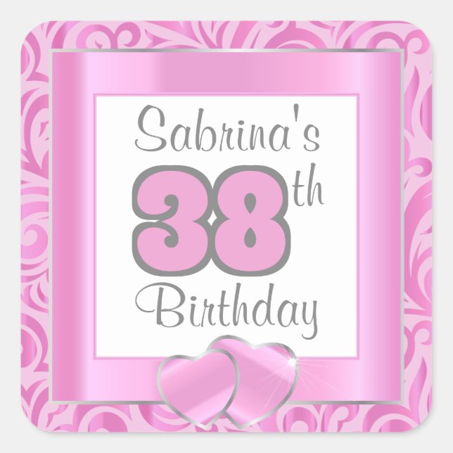 Sticker Carré Fête du 00e anniversaire | Texte do-it-yourself |  (Devant)