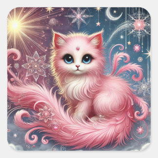 Sticker Carré Feuille d'autocollants Aura Dream Rose