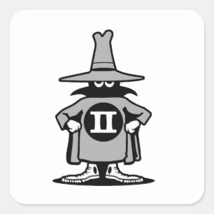 Sticker Carré Feuille d'autocollants de spook