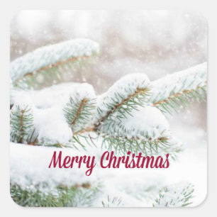Sticker Carré Feuille d'autocollants Joyeux Noël