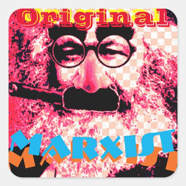 Sticker Carré Feuille d'autocollants MARXist d'origine (Devant)
