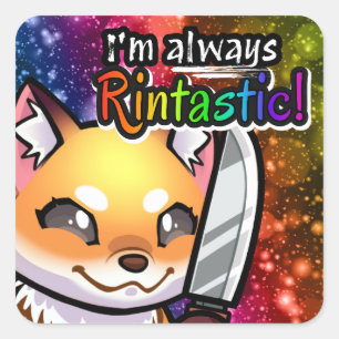 Sticker Carré Feuille d'autocollants toujours en plastique
