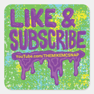 Sticker Carré Feuille d'autocollants Youtube