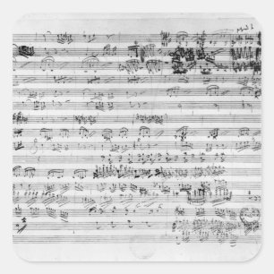 Sticker Carré Feuille de score autographe pour le Trio mi bemol