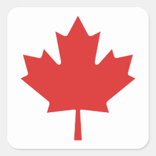 Sticker Carré Feuille d'érable du Canada