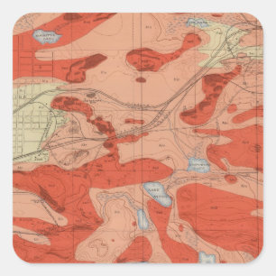 Sticker Carré Feuille détaillée XXVIII de géologie