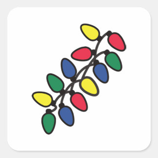 Sticker Carré Feux d'arbre de Noël 50