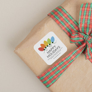 Sticker Carré Feux graphiques modernes Noël