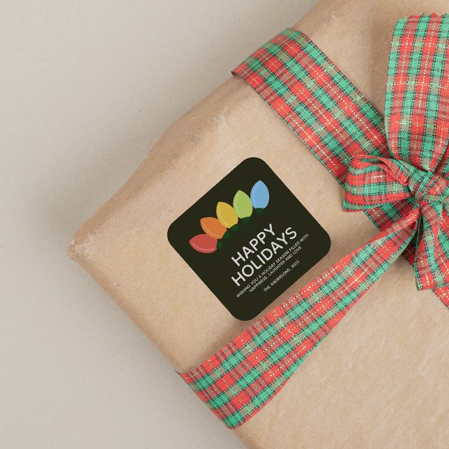 Sticker Carré Feux graphiques modernes Noël (Créateur téléchargé)