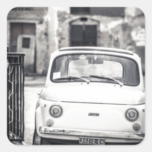 Sticker Carré Fiat 500, Cinquecento en Italie