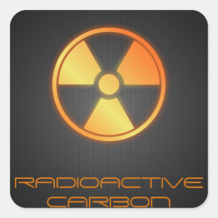 Sticker Carré fibre de carbone radioactive