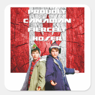 Sticker Carré Fièrement Canadien - Bob & Doug McKenzie