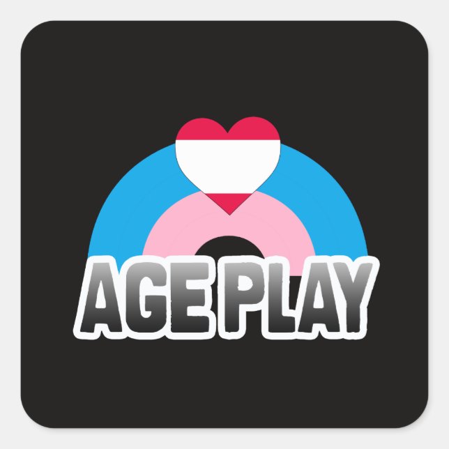 Sticker Carré Fierté de jeu d'âge (Devant)