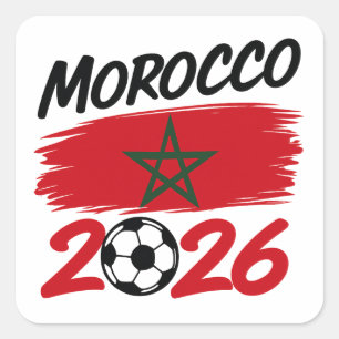 Sticker Carré Fierté des Supporters de Football Maroc 2026 