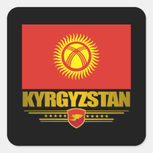 Sticker Carré Fierté du Kirghizistan