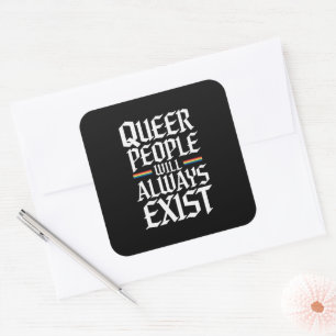 Sticker Carré Fierté queer Fierté queer Les personnes queer exis