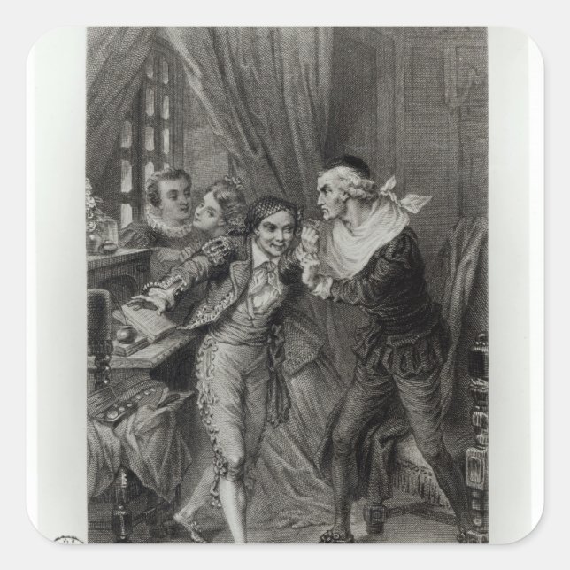 Sticker Carré Figaro (Devant)