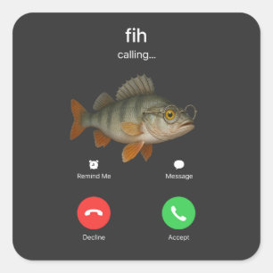 Sticker Carré Fih Appelant Me rappeler Message Refuser Accepter