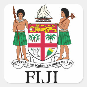 Sticker Carré FIJI - emblème / drapeau / armoiries / symbole