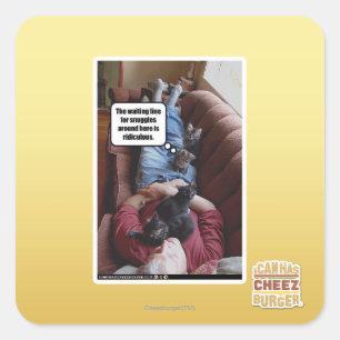 Sticker Carré File d'attente pour les lunettes