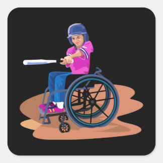 Sticker Carré Fille en fauteuil roulant Ball.png