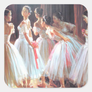Sticker Carré Filles de Ballet_Ballerina