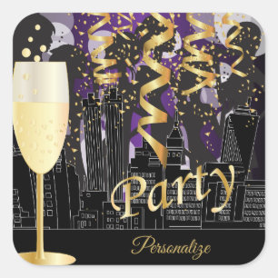 Sticker Carré Filles Night Out Fête d'anniversaire