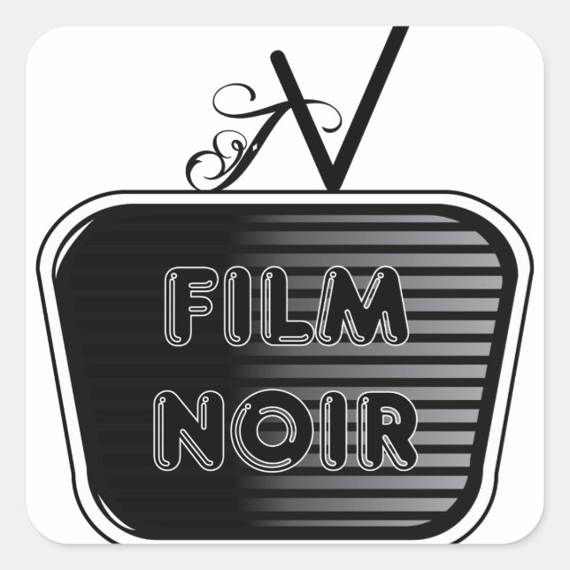 Sticker Carré Film Noir (Devant)