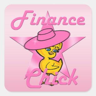 Sticker Carré Finance Chick #8