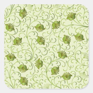 Sticker Carré Fine Cool mignonne Girl Retro Mode florale