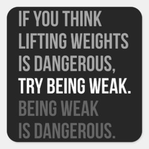 Sticker Carré Fitness Motivationnelle