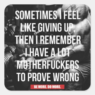 Sticker Carré Fitness Motivationnelle