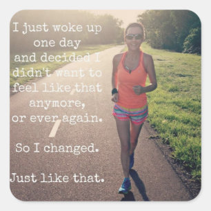 Sticker Carré Fitness Motivationnelle