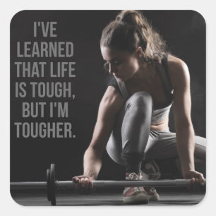 Sticker Carré Fitness Motivationnelle