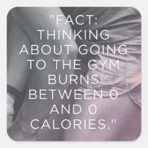 Sticker Carré Fitness Motivationnelle