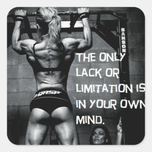 Sticker Carré Fitness Motivationnelle