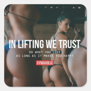 Sticker Carré Fitness Motivationnelle