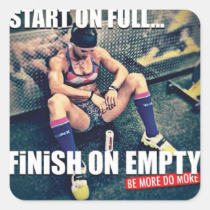 Sticker Carré Fitness Motivationnelle