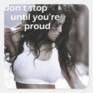 Sticker Carré Fitness Motivationnelle