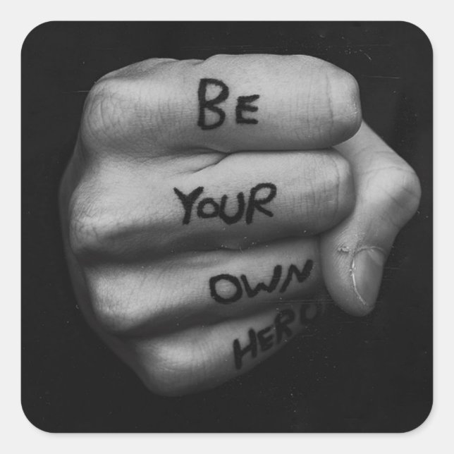 Sticker Carré Fitness Motivationnelle (Devant)